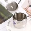 7.5cm Steel Stainless Durable Sugar Container with A Spoon with Lid Storage Jar Seasoning Pot Salt Pot Sauce Cans