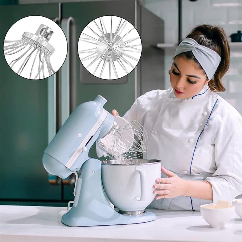 Stainless Wire Whip Whisk Electric Mixer Attachment for KMS8990NP 7QT KSM8990DP