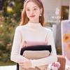 Semi-turtleneck White Thickened Fleece Knitted Bottoming Shirt Women's New Autumn and Winter Small Sweater Top