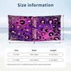 Purple Leopard Fashion Theme Quick Dry Beach Towel Custom Name Text Print Large Sand Resistant Towel Beach Vacation