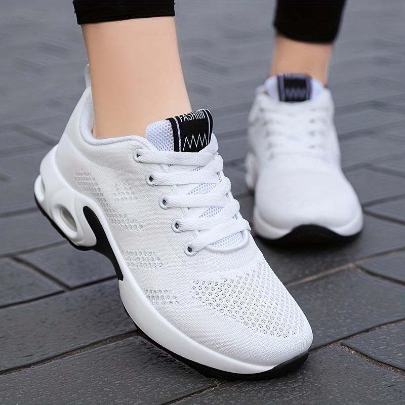 Lightweight Mesh Lace-up Sports Shoes, Fashion Cushion Running Sports Shoes, Women's Shoes