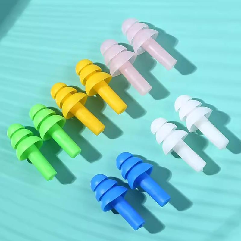 Silicone Earplug 5Pairs/Box Random Mixed Color Sound Insulation Ear Plugs Set Reusable Noise Reducing Ear Protector Supplies ZYF