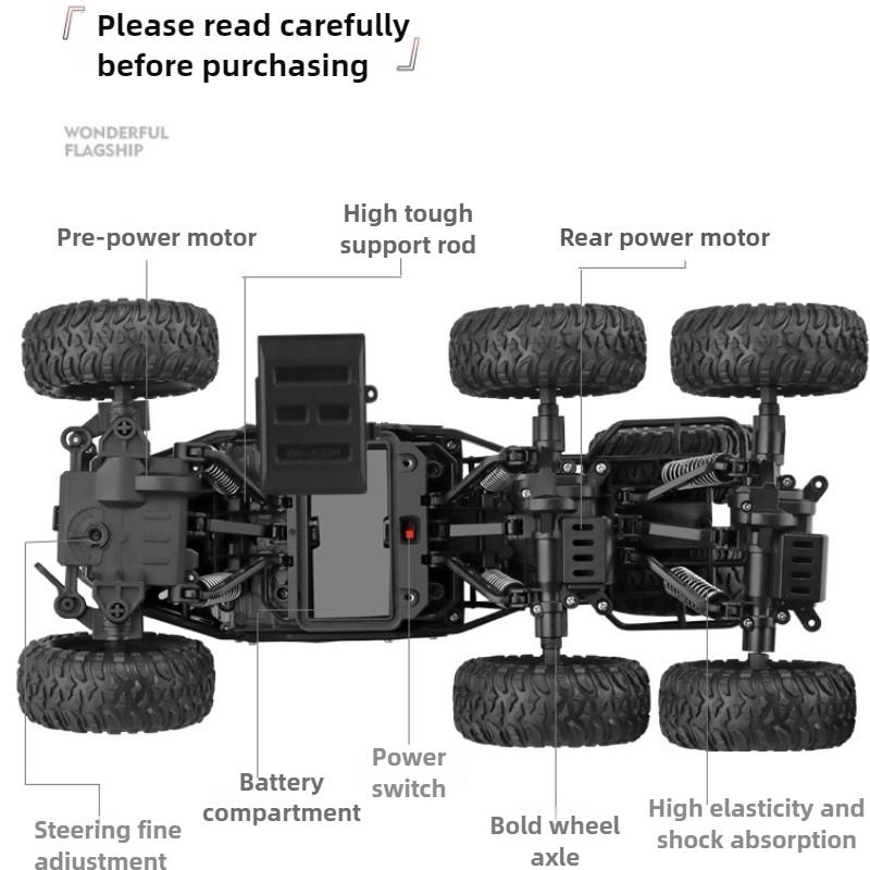 Kawaii 39cm Large Alloy 4WD Rc Cars,Remote Control Car Model,8-wheel 8K HD Camera Off-road Rc Drift Car,Toys For Boys,Funny Gift