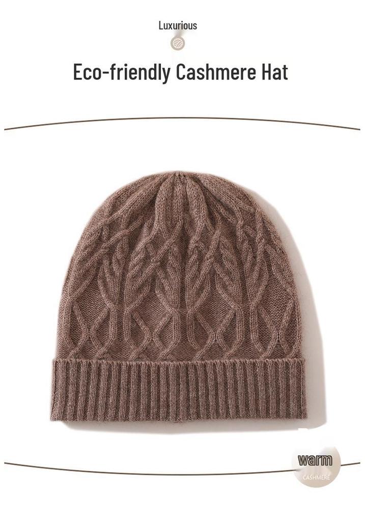 2025 Spring Women's Cashmere Cable Knit Warm Fashion Hat