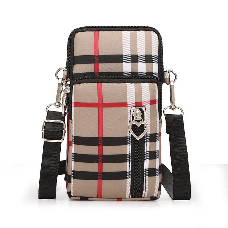 Women's Crossbody Phone Bag - 2023 Korean Canvas Shoulder Bag, Casual Small Square Wristlet & Neck Pouch