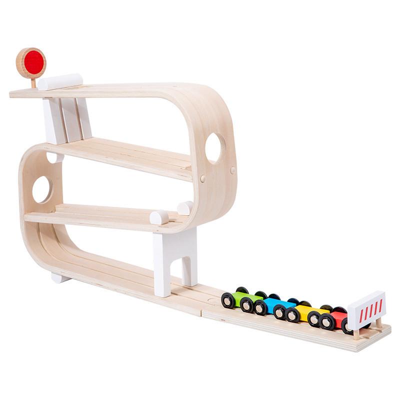 

Wooden Speed Glider Track Car Toy For Kids Educational Playroom