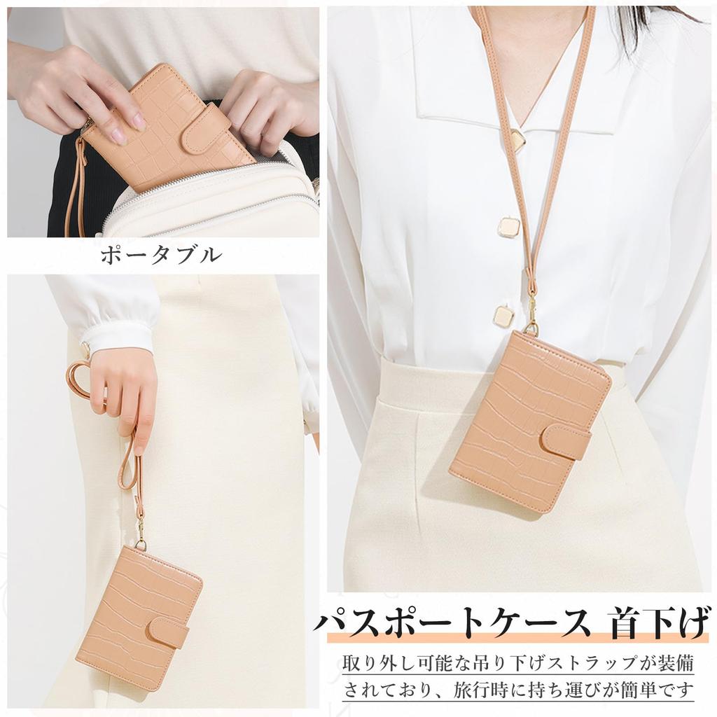 Ganve Passport Neck Passport Passport Airline Ticket Faux Passport Ticket Passport Wallet Domestic and International Passport Storage Pink Case,