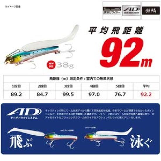 SHIMANO Surf Lure Netsuna Metal Drive Worm 38g 003 Akakin XG-K38T