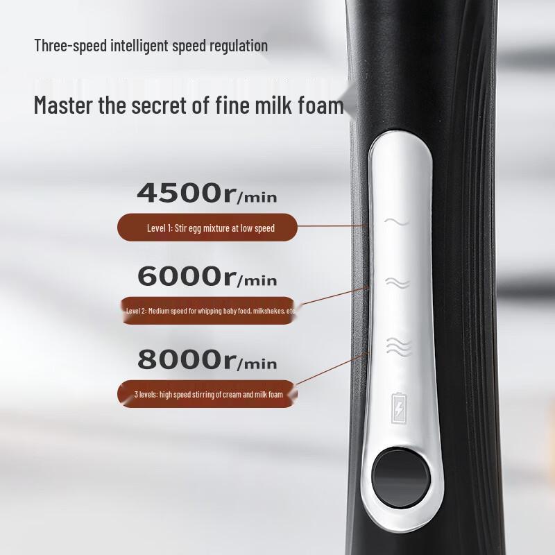 ZISIZ Multi-Function Electric Milk Frother & Handheld Egg Beater