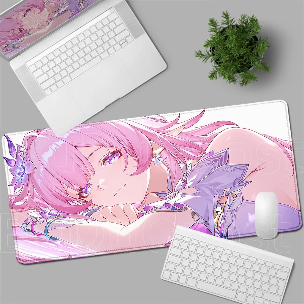 New Pretty Anime Girl Cyrene Mouse Pad Pink Cute Honkai Star Rail Desk Mat Laptop Gaming Mousepad Keyboard Desktop Table Mat XXL