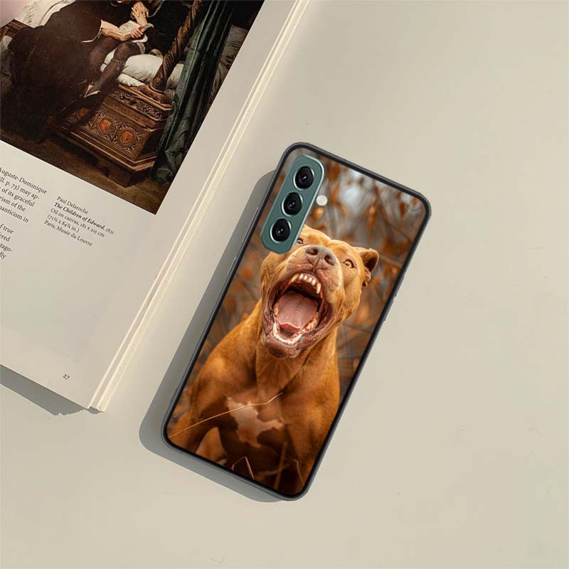 Pit Bull Lovely Pet Dog Pitbull Phone Case for Samsung A54 A14 A24 A34 A17 A37 A57 A55 A35 A25 A15 A07 A05S A04S A12 A22 A32 A52