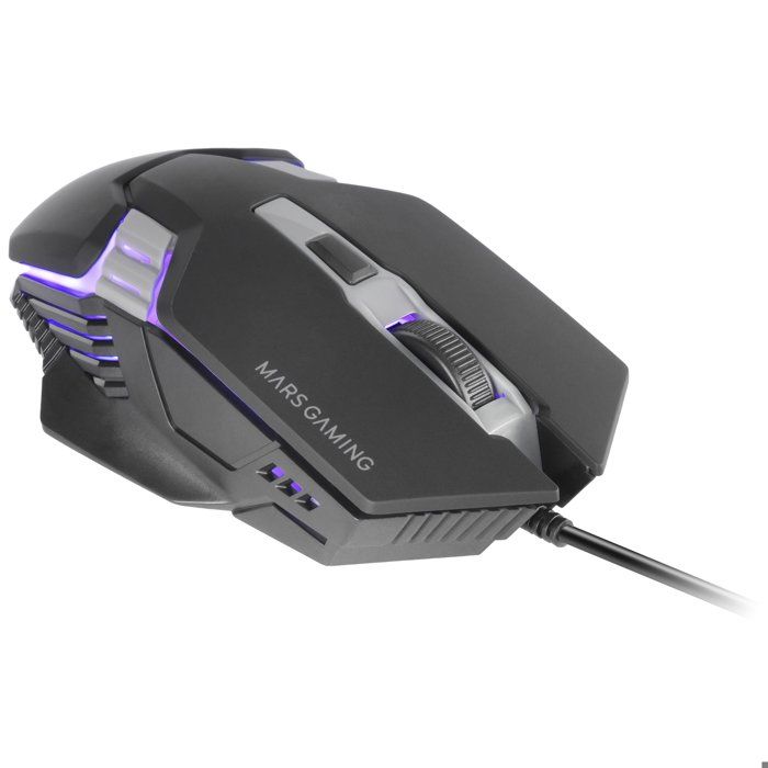 Souris Gaming - Mars Gaming - MM024 - Éclairage RGB Flow - Capteur Optique 4000 DPI - Switchs Mécaniques Huano
