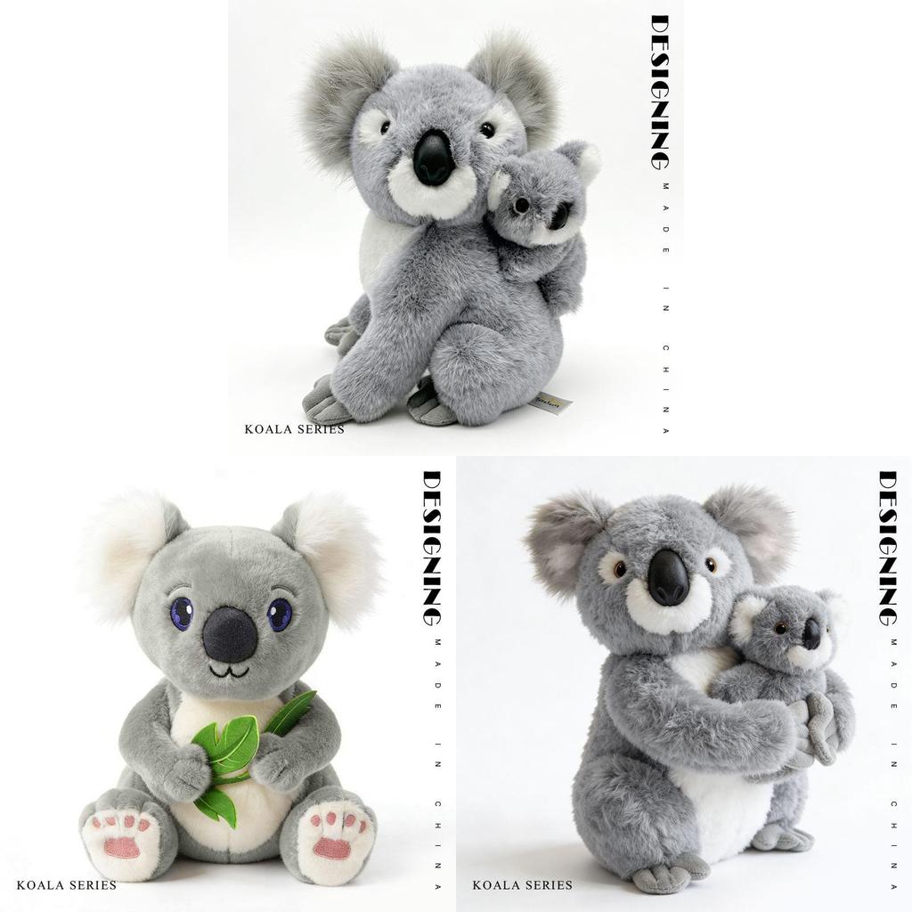 Koala Series Stuffed Animal Plush Toy With Soft Short Pile For Kids And Collectors