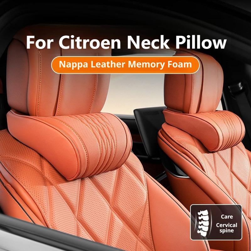 For Citroen Memory Foam Car Neck Pillow Fit Fit C3 C4 C5 C6 C4X C5X Berlingo C‑Aircross Car Lumbar Pillow Car Accessories