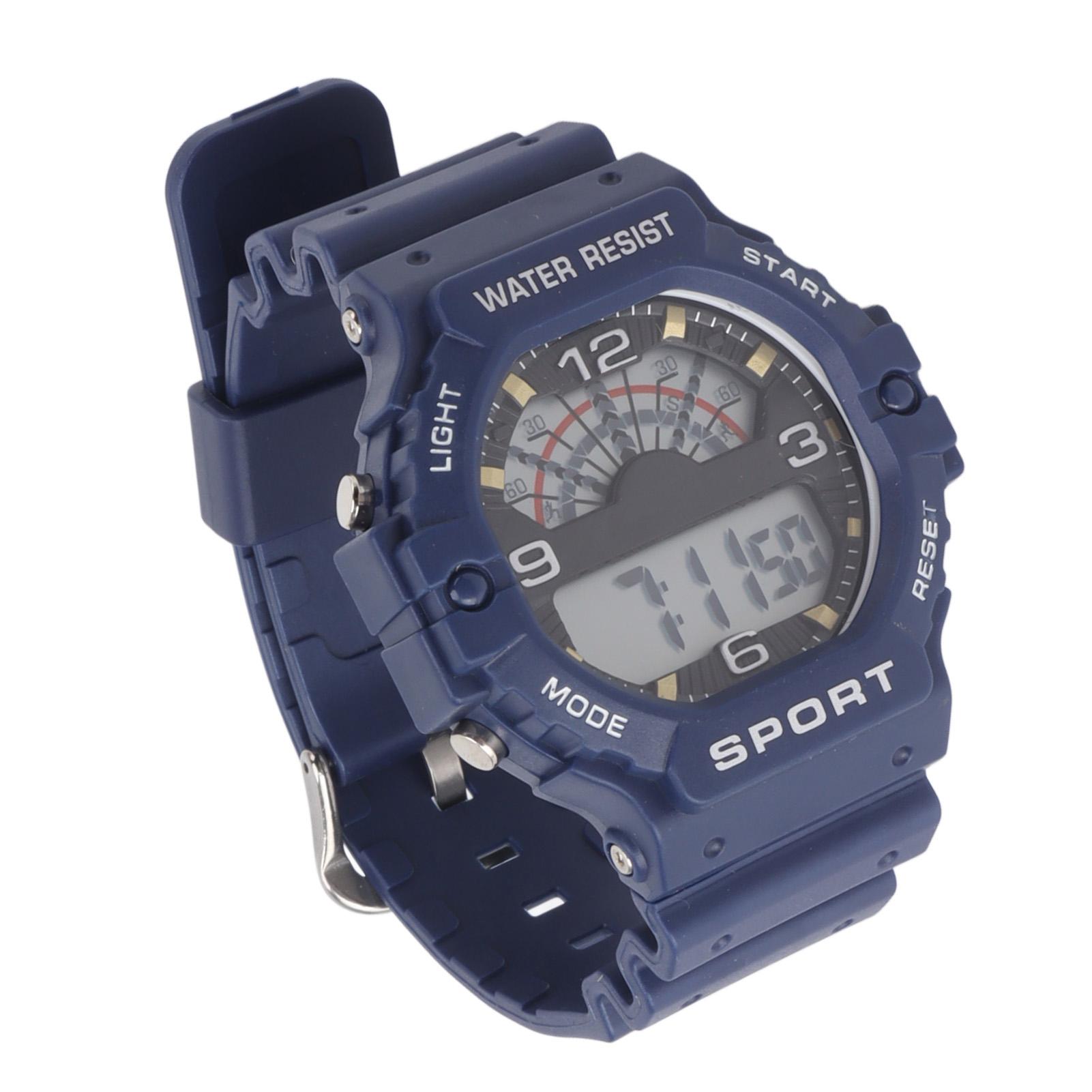 

Спортивные мужские цифровые часы с хронографом на ремешке Классические винтажные квадратные мужские цифровые часы WR50M