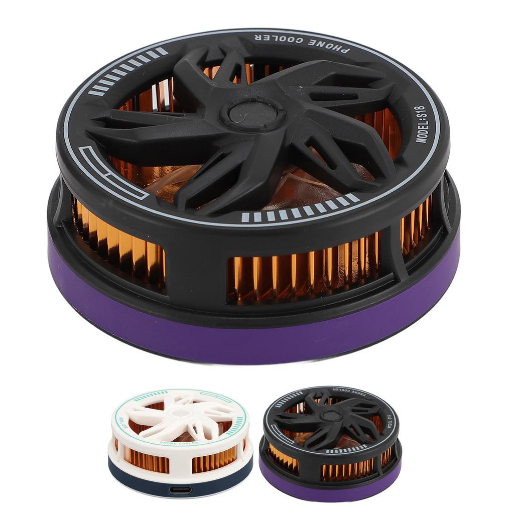 Phone Cooler 15W Magnetic Adsorption Quiet Portable Cell Phone Radiator Cooling Fan for Gaming Live 