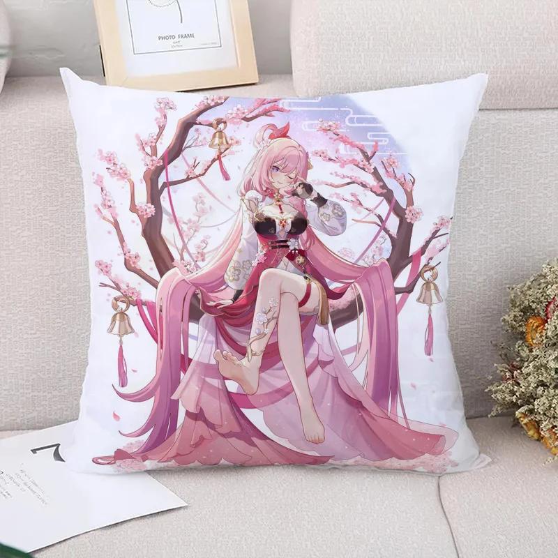 Fall Pillow Cover  Genshin Impact Cushions Home Decor Cushion Covers for Bed Pillows Decorative Pillowcases  Sofa Body