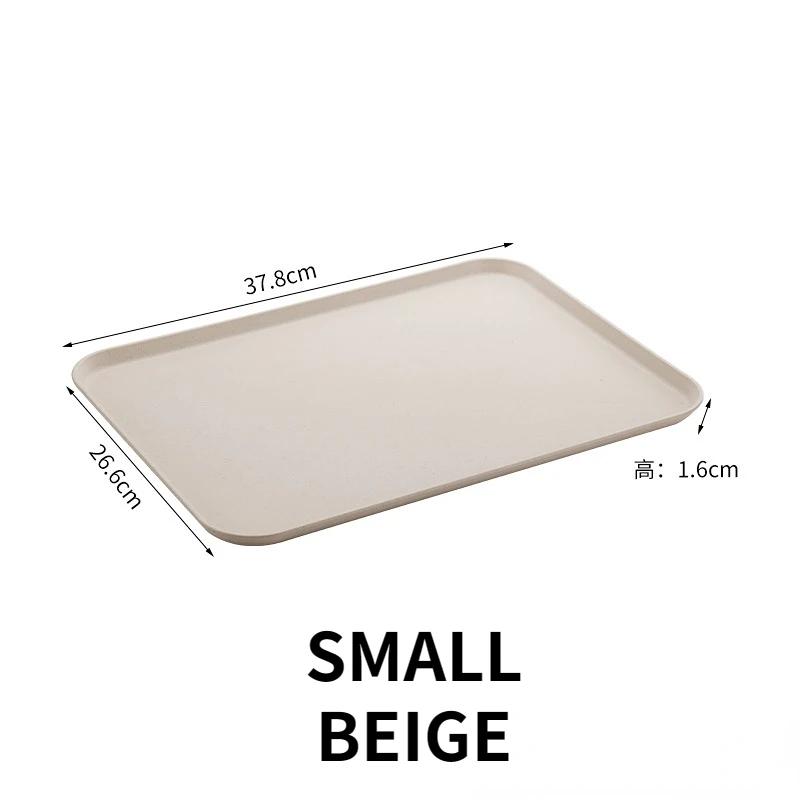 Rectangular Plastic Tray Hotel Restaurant Large Serving Trays Tea Water Dish Home Breakfast Bread Pan Coffee Table Organizer