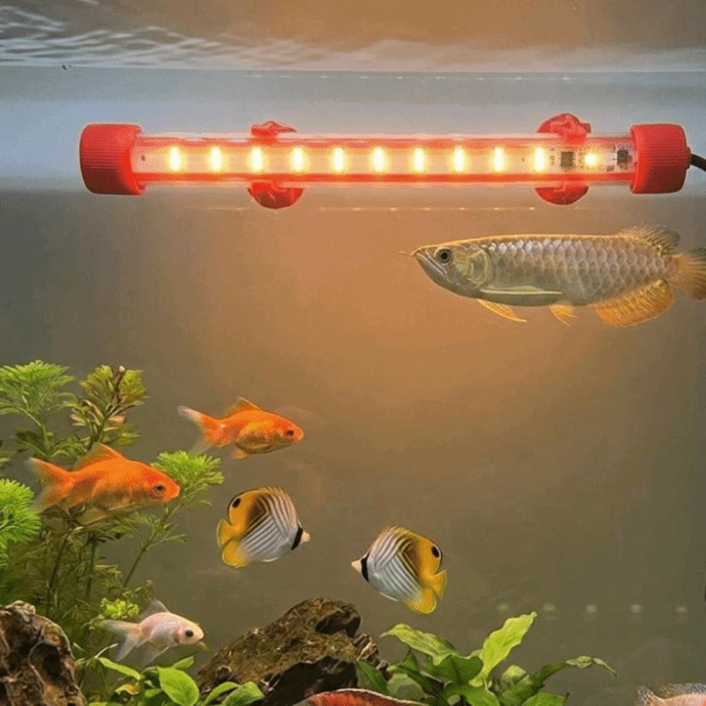 Color Lights Fish Tank Light Lighting Submersible Lamp Durable Color Fish Brightening Lamp Office