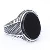 New Fashion Retro Ring Geometric Black Zircon Stone For Anniversary Party Wedding Men's Anels Totem Luxury Jewelry