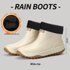 Men's & Women's Non-Slip Waterproof Short Rain Boots with Cotton Lining for Outdoor Use