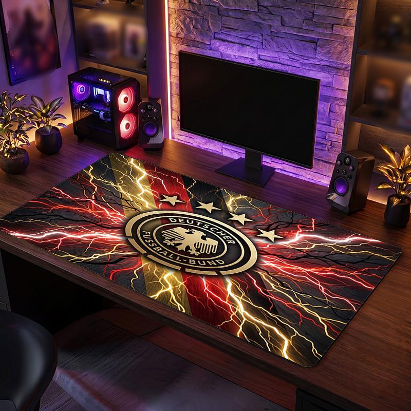 Germany Football Crest Mouse Pad, Extended Non Slip Rubber Desk Mat for Gaming Office Laptop Fan Gift