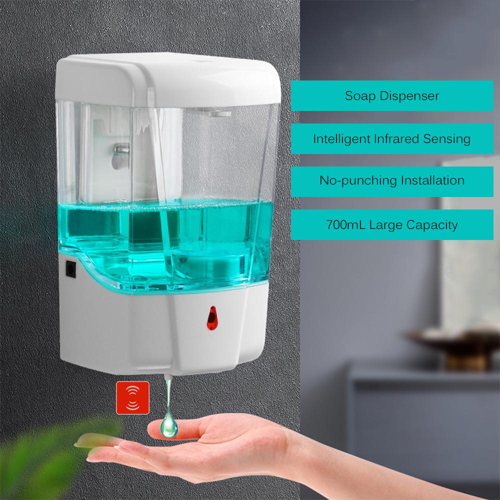 700mL Wall mounted Automatic Infrared Soap Dispenser Intelligent Foam Soap Dispensing Device Non Contact Foaming Soap