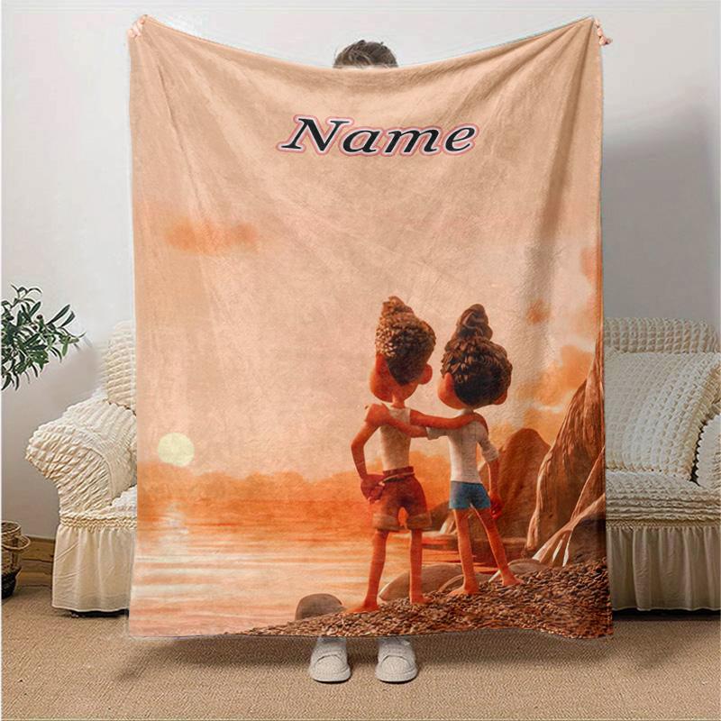 Custom 1pc Luca Friends Adventure Blanket, Soft And Comfortable Blanket, Casual Warm, Camping Travel Blanket, Birthday Gift Q910105