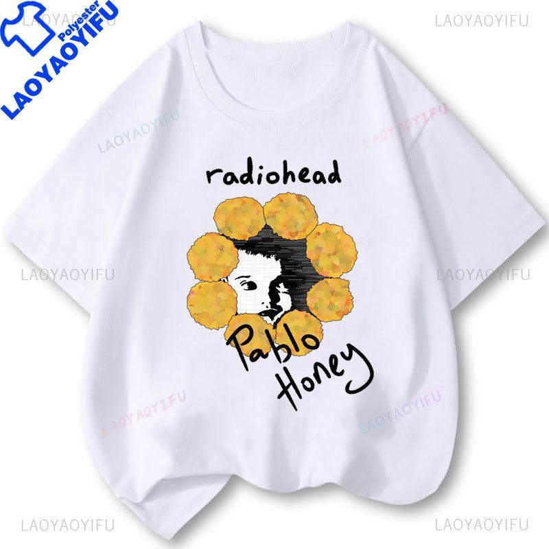 Radiohead Camiseta Unisex Printed TShirt Top Hot Sale Vintage Polyester Cheap Graphic Tee Streetwear Harajuku Popular Shirts