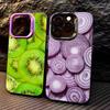 Fresh Fruit Vegetables Pattern Phone Case For iPhone17,16,15,14,13,12,11 Plus,Pro Max Colored Silver Plated Inside Cover