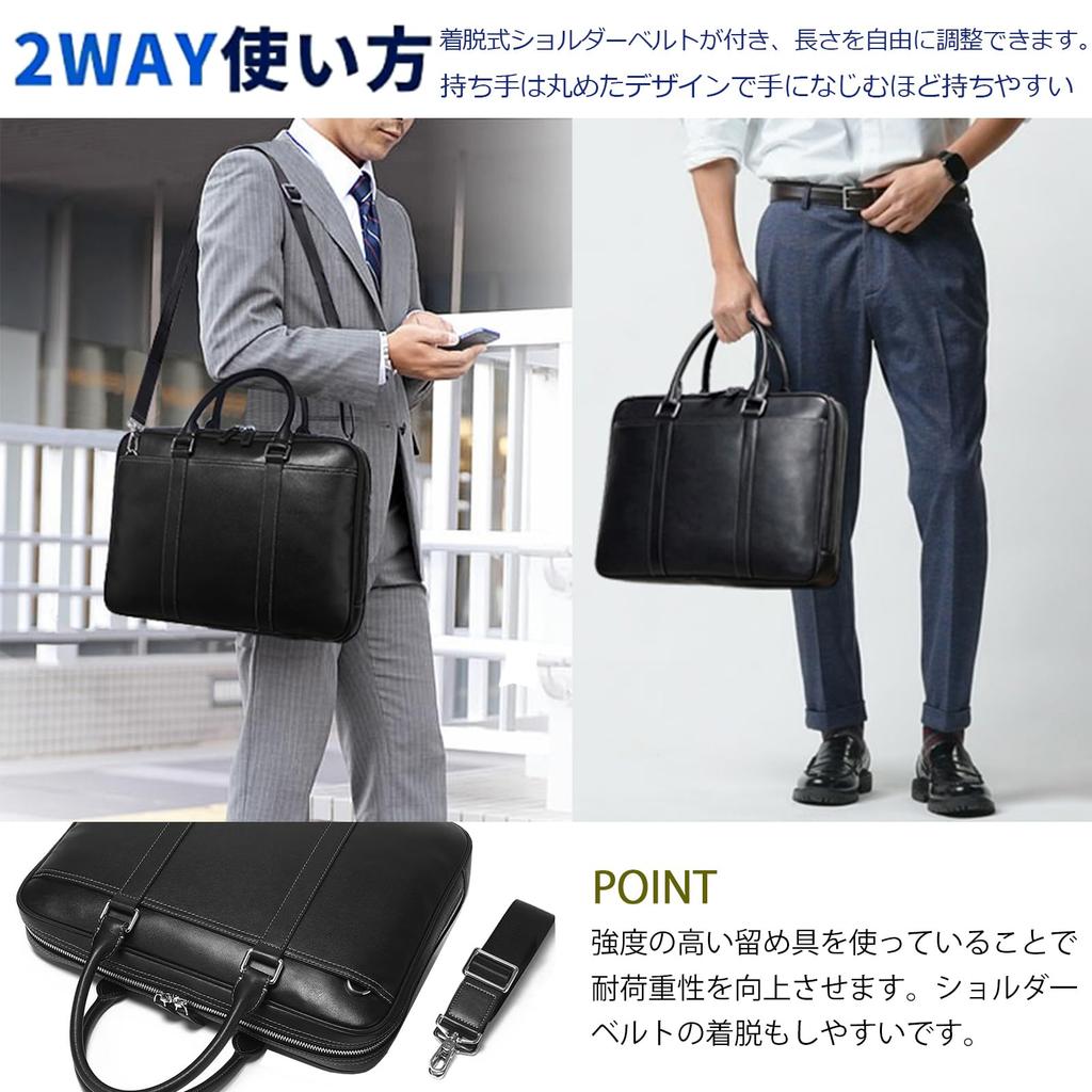 Achiyu Herren Echtleder Business Tasche, Selbststehend, 2-Wege, A4-Größe, Großes Fassungsvermögen, Leder Aktentasche, Perfekt für Jobsuche, Geschäftsreisen,
