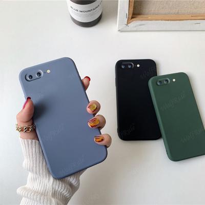 For iPhone 8 Plus Case Cover Apple iPhone 7 8 6 6S Plus Capas Bumper Original Liquid Silicone TPU Soft Cover For iPhone 8 Plus