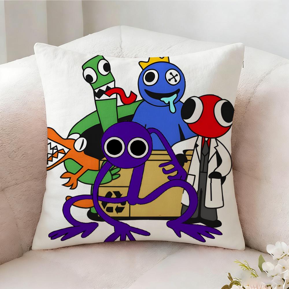 Rrainbow Anime Friends Pillow Case Pillowcase Doublesided Printed Sofa Cushion Bedroom Headboard Pillow