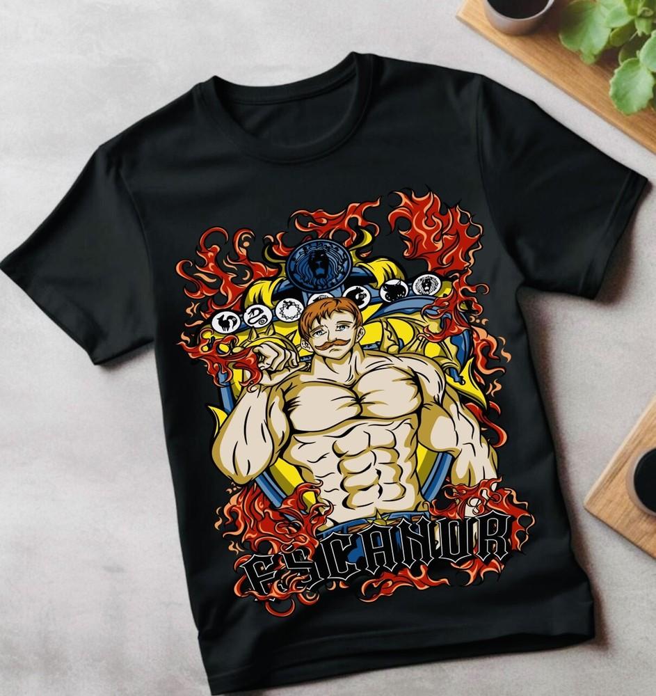 

Футболка Семь Смертных Грехов,Манга,Аниме,Мелиодас,Бан,Черная футболка Все размеры 4XL