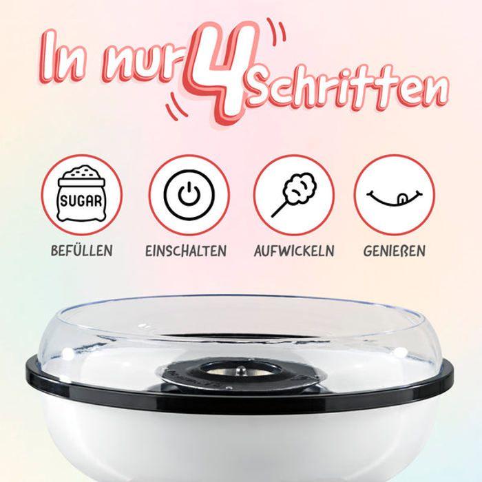 Gourmetmaxx machine à barbe à papa 500w menthe/blanc