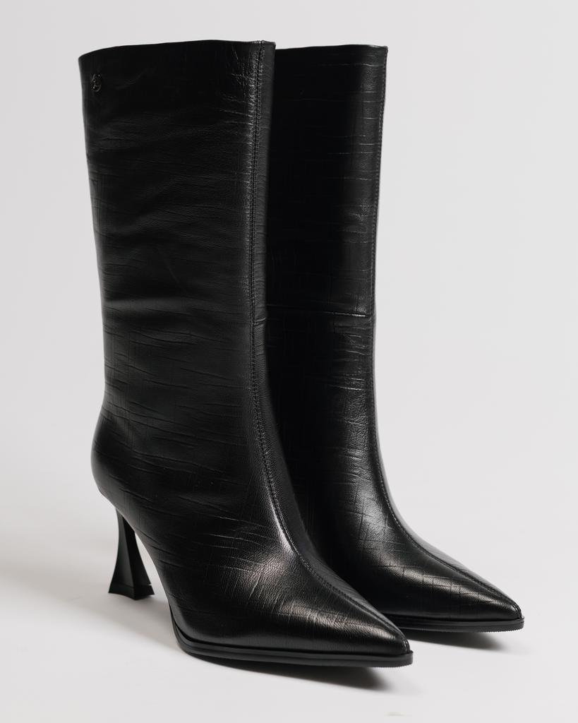 Ankle Boots On Stiletto Heels Berkonty 3850100 36 Black Leather