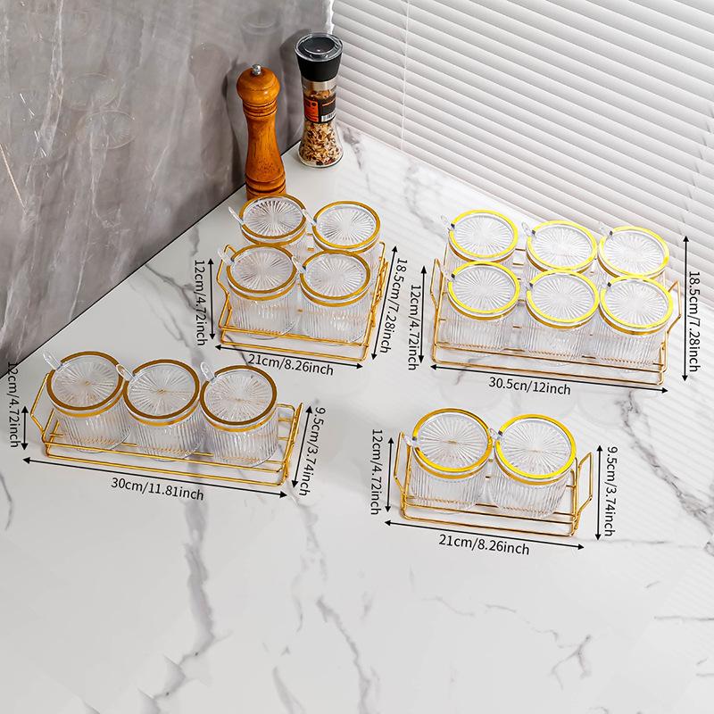 Seasoning Jar Set Combination Storage Spice Box Kitchen Household Salt Jar Seasoning Bottle Jar Spice Bottle Storage Box Sugar Bowl