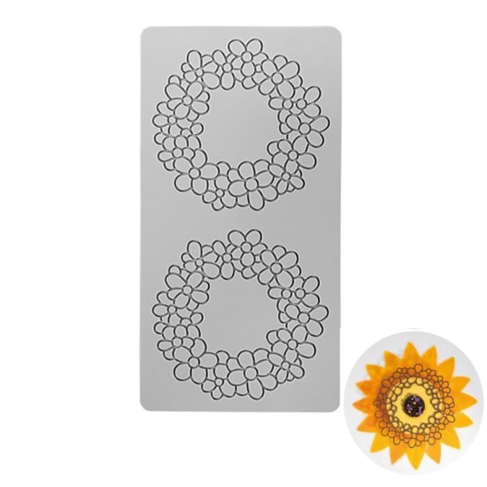 Moule de décoration - molecule - silicone - antiadhésif - réutilisable - compatible lave-vaisselle