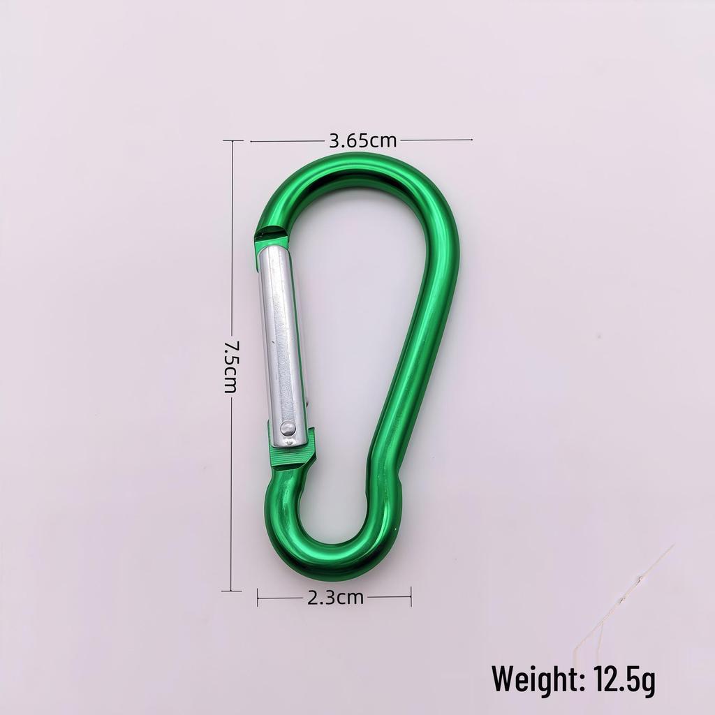 No. 8 D-Shaped Aluminum Carabiner Multi-Function Keychain Quick Release Hook
