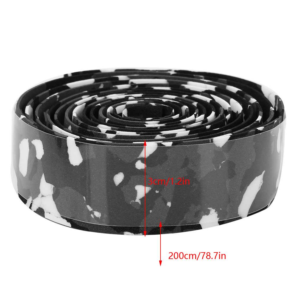 Anti Skid Mountain Bike Handlebar Tapes Bicycle Cycling Handle Bar Wrap (black&white Camo)