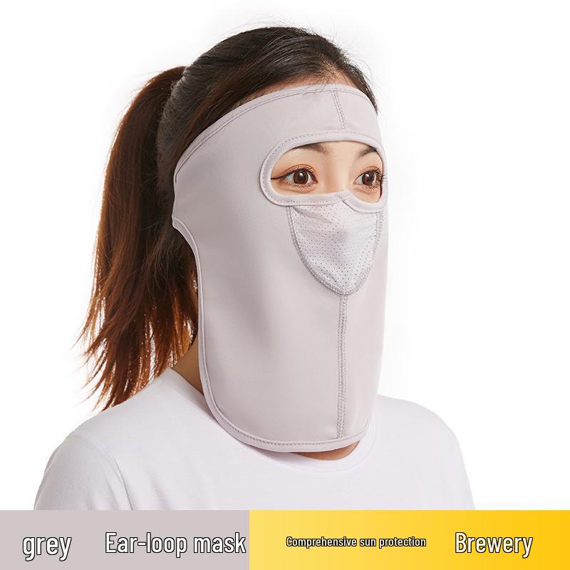 Women's Summer Face Shield: Full Face UV Protection Mask for Cycling & Windproof Headwear