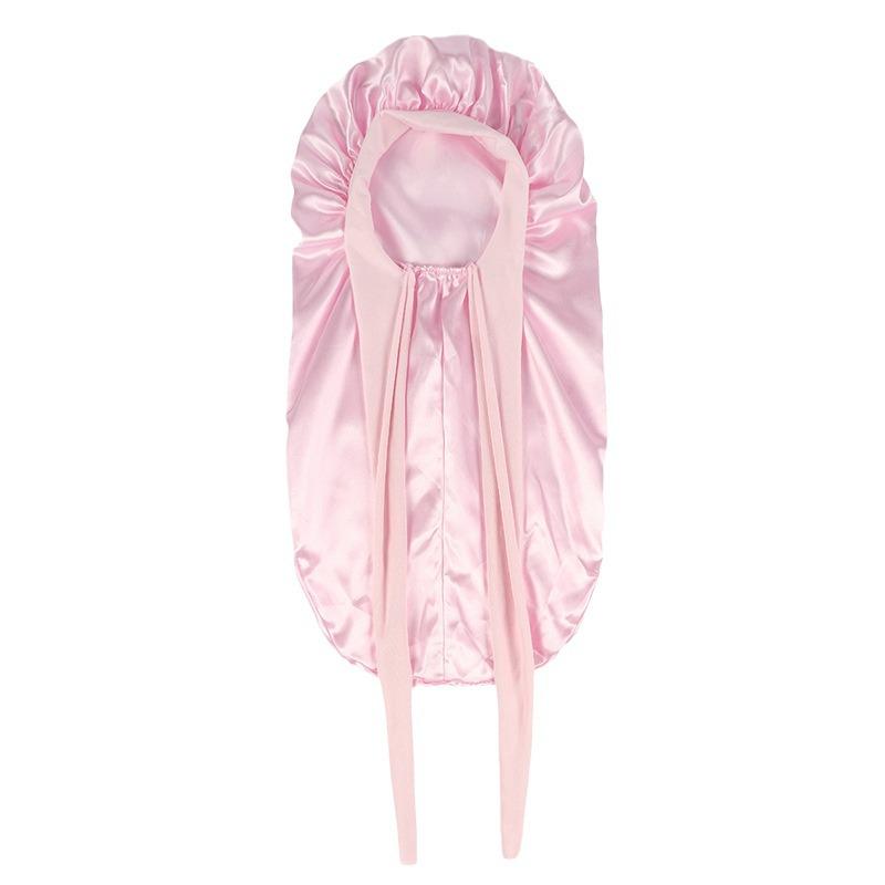 Touca Longa de Cetim de Seda para Mulheres - Proteção Capilar com Laço