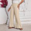 New Solid Color Bell-bottom Trousers High Waist Waist Loose Casual Pants for Women