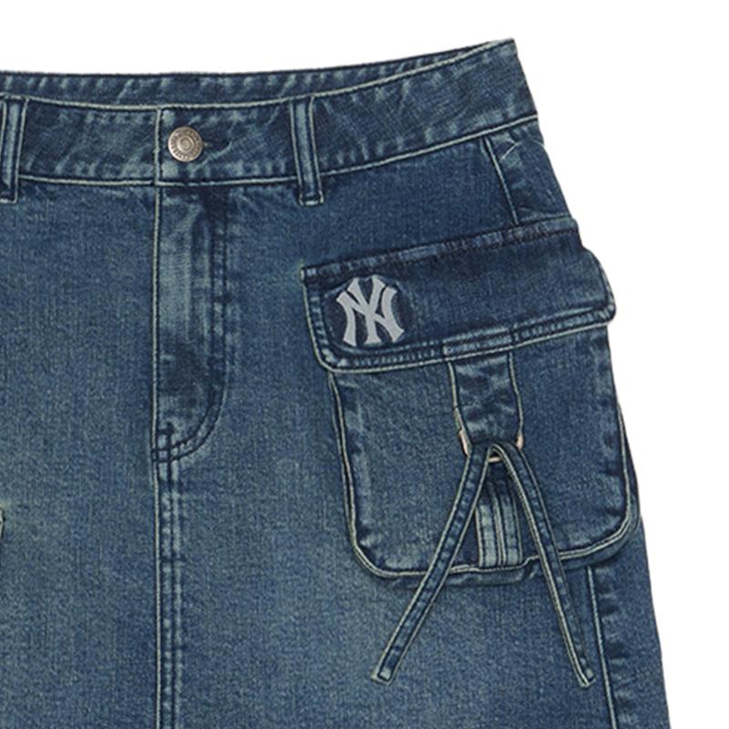 New MLB New York Yankees Denim Short Skirts Women's 3FDSB0254-50INS