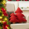Christmas Tree Pillow Soft Plush Throw Cushion for Sofa Bed Couch Bedroom Holiday Farmhouse Decor Festive Gift for Kids Adults