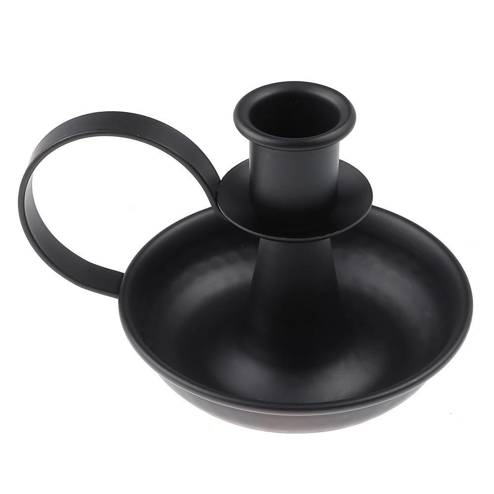 

Чорний ретро свічник залізна підставка для свічок домашній декор конічний свічник прикраса столу