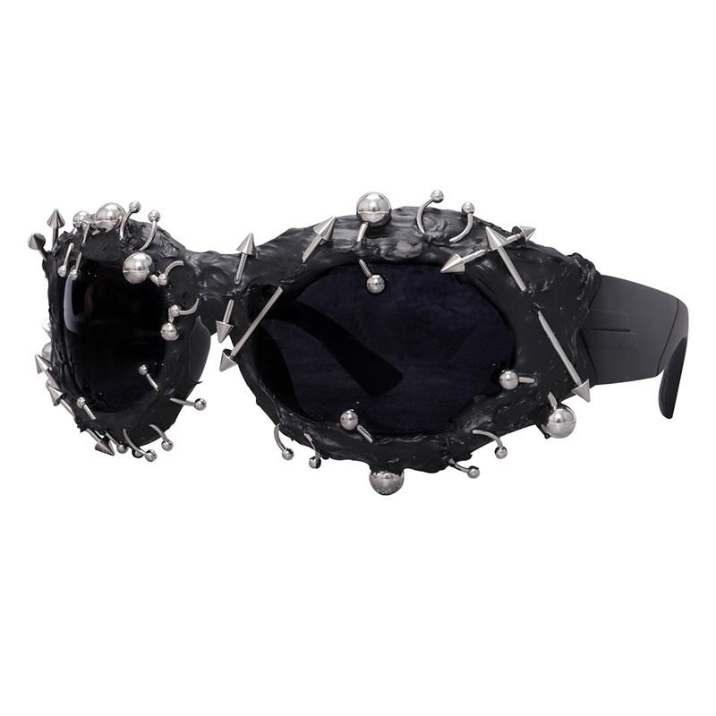 Trendy Fashionable Punk Vinyl Glasses For Men And Women Unique Style Retro Black Eyewear Stylish Glasses For Daily Wear And Special Occasions