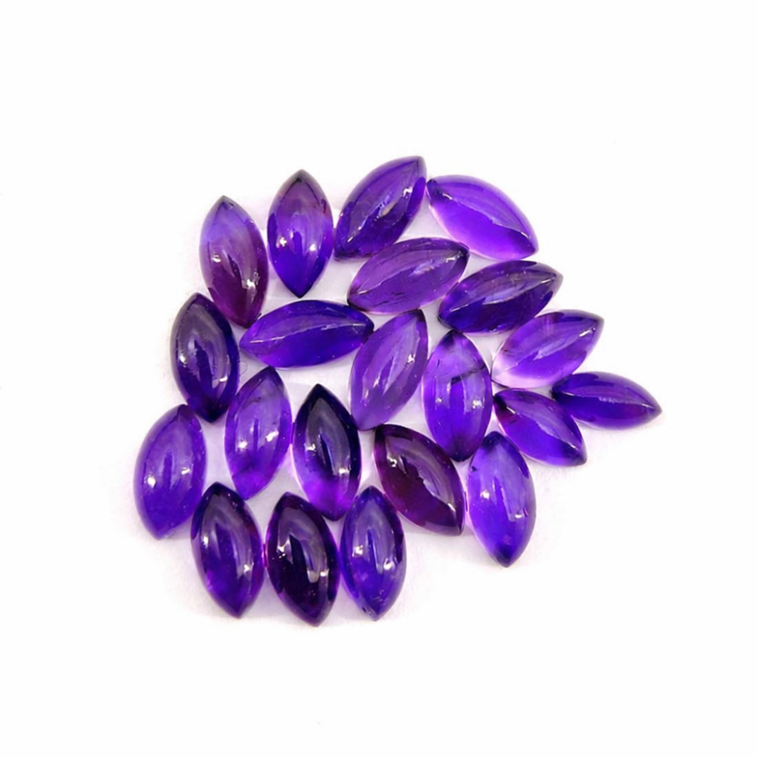 

12x6mm Marquise Amethyst Cabochon Lot, Natural Purple Amethyst Gemstones, Polished Cabochons for Jewelry Making 1 Piece