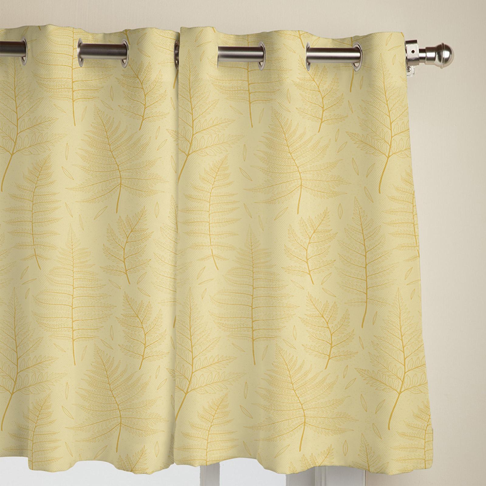 Роскошная оконная штора с текстурой листа растения для гостиной — фото 2