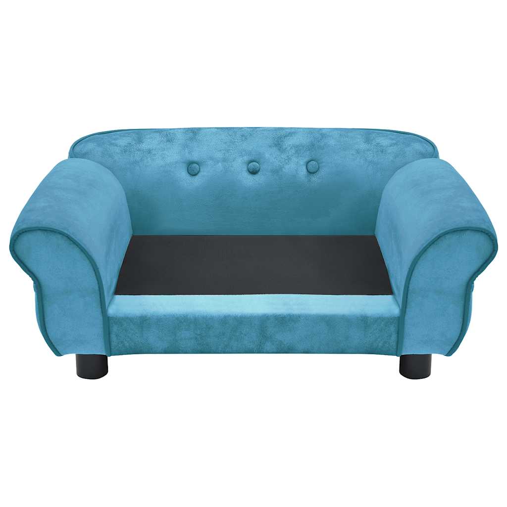 Pet Sofa Turquoise 72 X 45 X 30 Cm Plush
